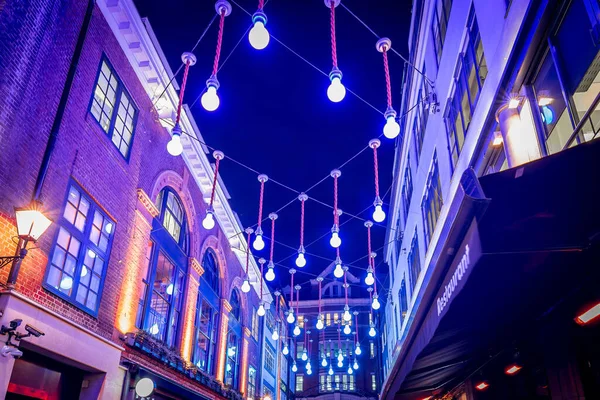 Kerstverlichting 2016 Carnaby Londen Verenigd Koninkrijk — Stockfoto