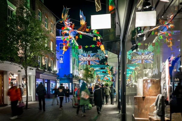 Weihnachtsbeleuchtung 2016 Carnaby London Großbritannien — Stockfoto