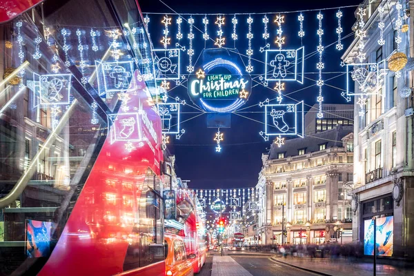 Luces Navidad 2017 Oxford Street Londres Reino Unido —  Fotos de Stock