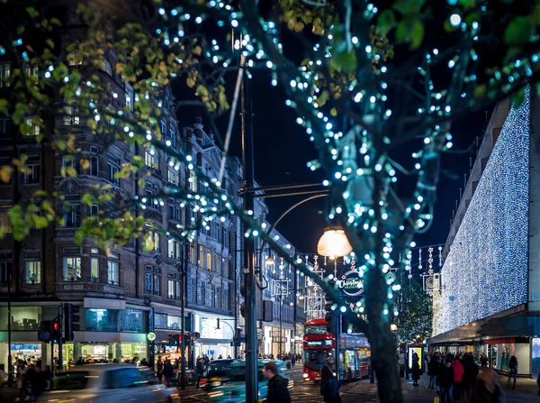 Luces Navidad 2017 Oxford Street Londres Reino Unido —  Fotos de Stock