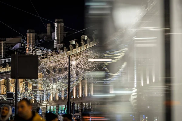 Regentes Rua Decorada Para 2017 Natal Londres — Fotografia de Stock