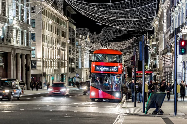 Regents Stradă Decorată Pentru 2017 Crăciun Londra — Fotografie, imagine de stoc
