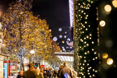 Oxford caddesi Noel zamanı, Londra, İngiltere