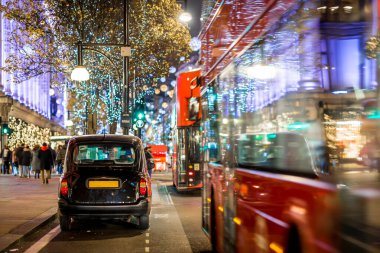 Oxford caddesi Noel zamanı, Londra, İngiltere