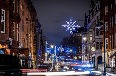 Noel akşamı Mayfair, Londra, İngiltere