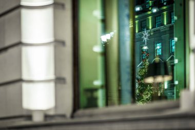 Noel için Picadilly dekore edildi, Londra, İngiltere