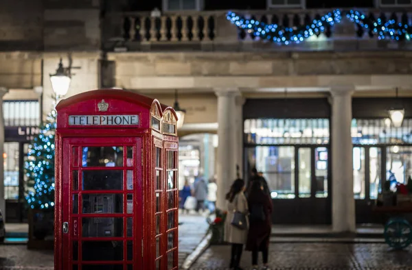 Telefono Covent Garden Nel Periodo Natalizio Londra — Foto Stock