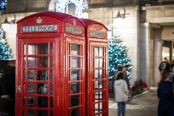 Telefono Covent Garden Nel Periodo Natalizio Londra — Foto Stock