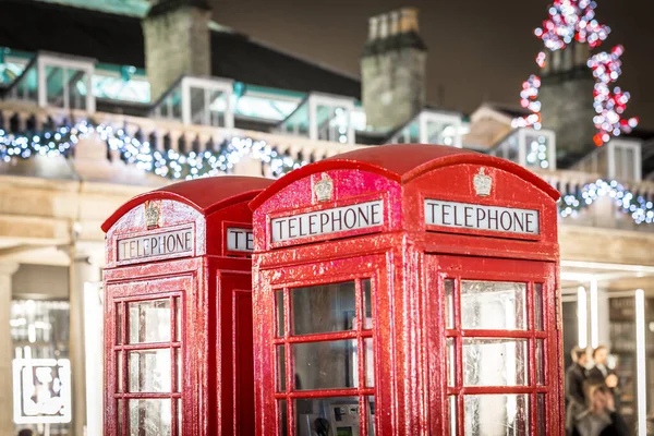 Telefono Covent Garden Nel Periodo Natalizio Londra — Foto Stock