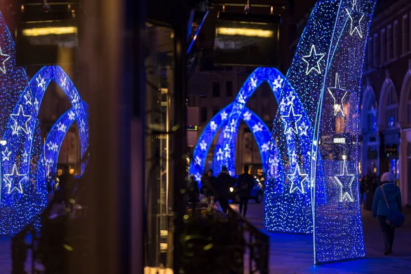 Molton Street Weihnachtlich Dekoriert London — Stockfoto