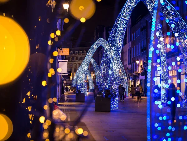 Calle Molton Decorada Para Navidad Londres — Foto de Stock