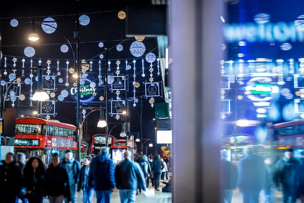 Oxford Street Christmas Time London — Stock fotografie