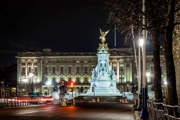 Buckingham Palace Dans Nuit Hiver Londres Royaume Uni — Photo