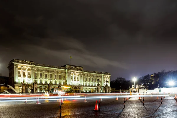 Istana Buckingham Malam Musim Dingin London Inggris — Stok Foto