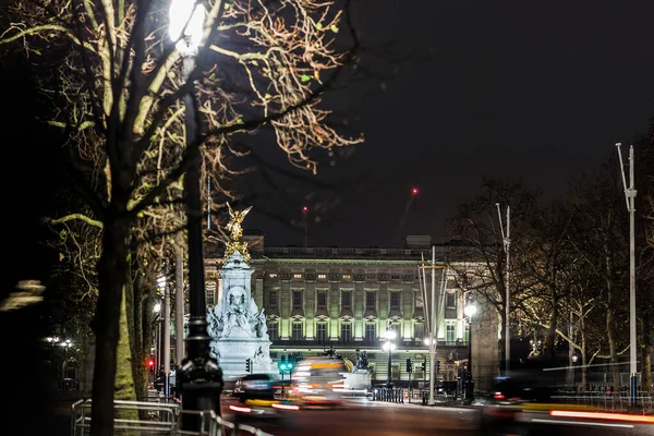 Buckingham Palast Der Winternacht London Großbritannien — Stockfoto