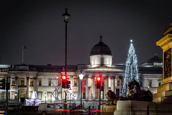 Trafalgar Square Navidad Londres Reino Unido — Foto de Stock