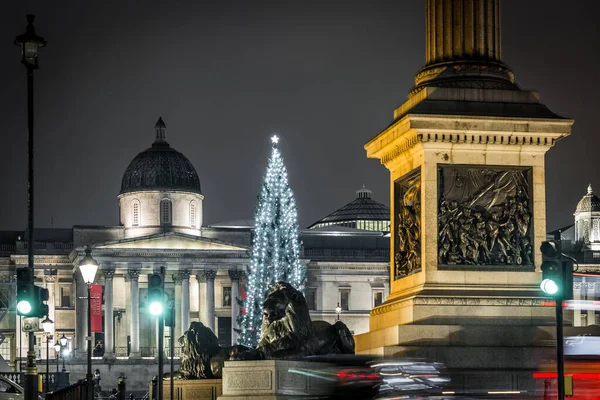 Trafalgar Square Navidad Londres Reino Unido — Foto de Stock