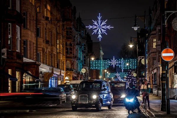 Mayfair Noche Navidad Londres Reino Unido —  Fotos de Stock