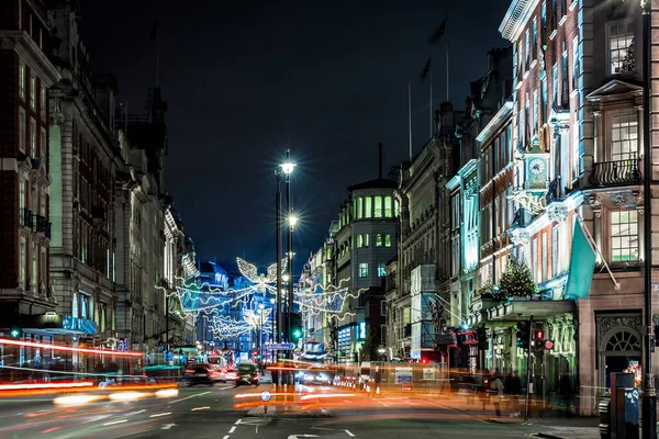 Picadilly Dekorerad Till Jul London Storbritannien — Stockfoto