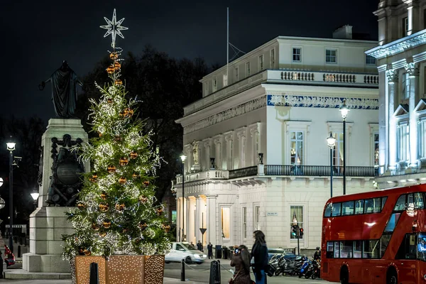 Picadilly Decorado Para Navidad Londres Reino Unido — Foto de Stock