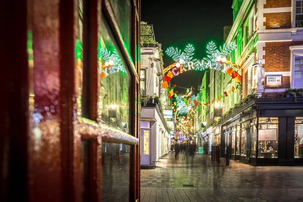 Luzes Natal 2016 Carnaby Londres Reino Unido — Fotografia de Stock