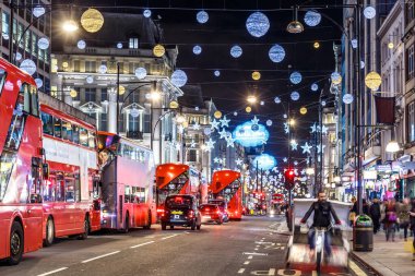 Noel ışıkları 2016 Oxford Caddesi, Londra, İngiltere