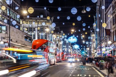 Noel ışıkları 2016 Oxford Caddesi, Londra, İngiltere