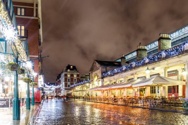 Noel ışıkları 2016 Covent Garden, Londra, İngiltere