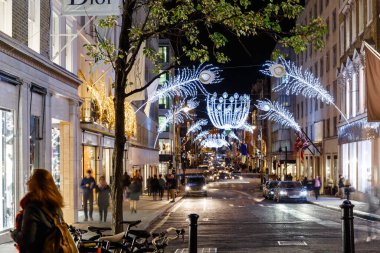 Noel ışıkları 2016 Mayfair, Londra, İngiltere