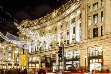 Londra, İngiltere 'de Noel ışıkları