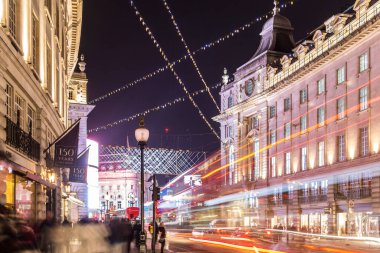 Londra, İngiltere 'de Noel ışıkları