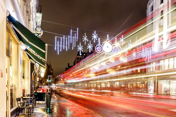 Christmas Lights London Street England — Stock Photo, Image