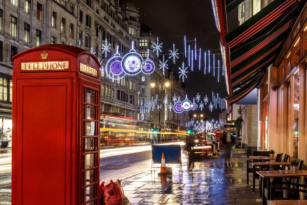 ロンドン ストリートのクリスマスライト — ストック写真