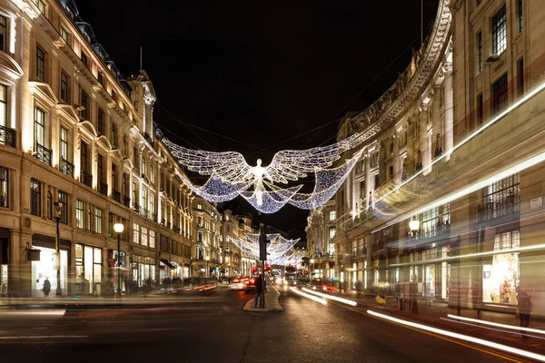 Lumini Crăciun Londra Marea Britanie — Fotografie, imagine de stoc