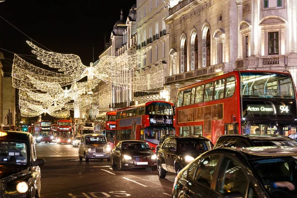 Luzes Natal Rua Regent 2016 Londres Inglaterra — Fotografia de Stock