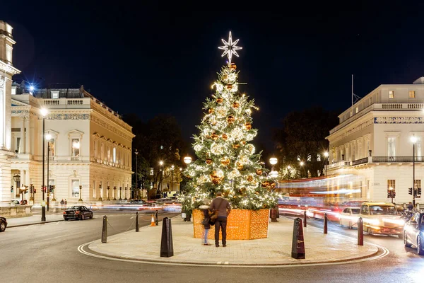 Árvore Natal Waterloo Lugar 2016 Londres Inglaterra — Fotografia de Stock
