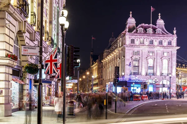 Weihnachtsbeleuchtung London Großbritannien — Stockfoto