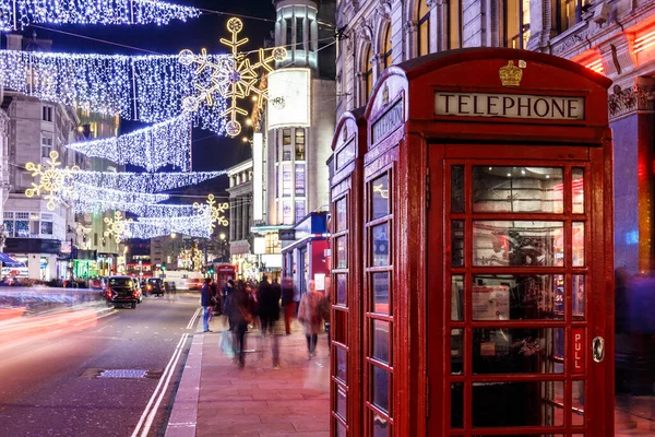 Luci Natale Londra Regno Unito — Foto Stock