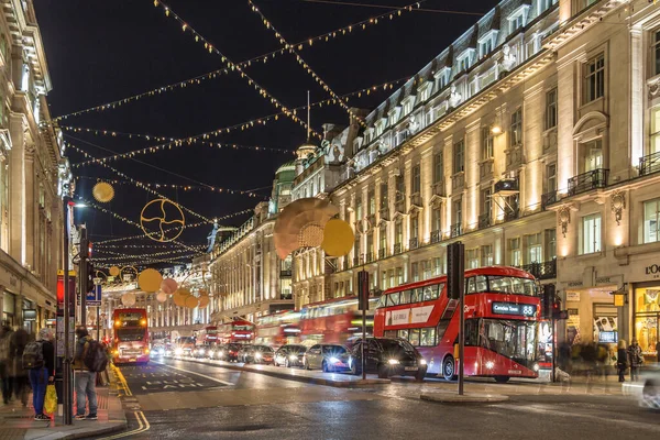 Lumini Crăciun Londra Marea Britanie — Fotografie, imagine de stoc