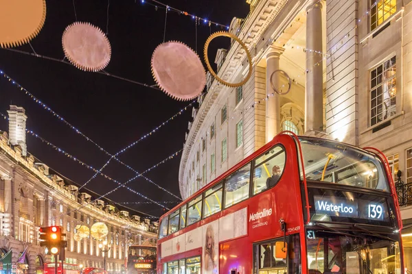 Lumini Crăciun Londra Marea Britanie — Fotografie, imagine de stoc
