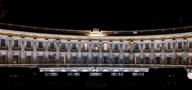 Night view of Buxtob, a spa town in Derbyshire, in the East Midlands region of England, UK clipart