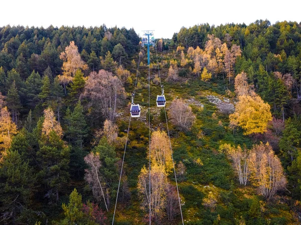 Elevador Cadeiras Estância Esqui Montanha Andorra — Fotografia de Stock