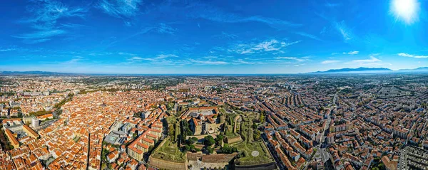 Luftaufnahme Der Stadt Perpignan Frankreich — Stockfoto
