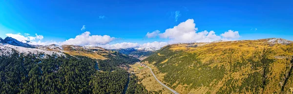 Légi Kilátás Hegycsúcsok Andorra Plébánia Canillo — Stock Fotó