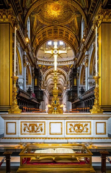 Interieur Zicht Saint Paul Kathedraal Londen Engeland Verenigd Koninkrijk — Stockfoto
