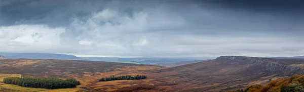 Vista Stanage Edge Distrito Peak Una Zona Montaña Inglaterra Extremo —  Fotos de Stock