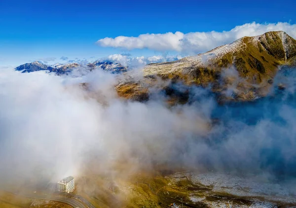 Vue Aérienne Des Sommets Montagneux Andorre Paroisse Canillo — Photo