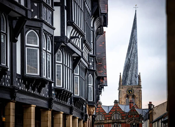 Crooked Spire Church Mary All Saints Chesterfield Derbyshire — Stock Photo, Image