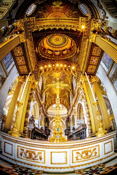 Внутрішній Вигляд Собору Святого Павла Лондоні Велика Британія — стокове фото