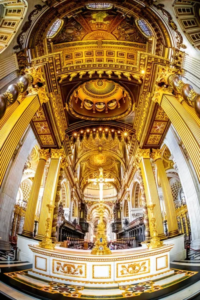 Interieur Zicht Saint Paul Kathedraal Londen Engeland Verenigd Koninkrijk — Stockfoto